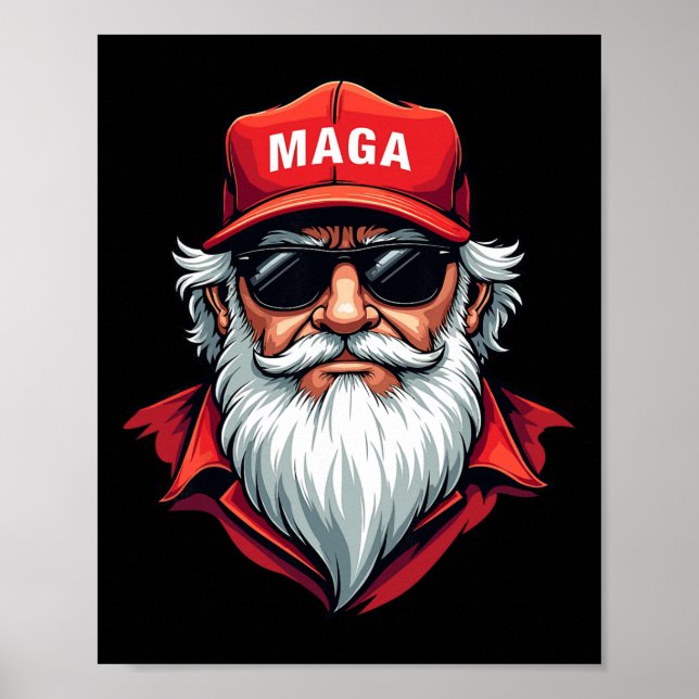 Rolig Donald Trump Tomte Mega Jul Holi Poster (Framsidan)
