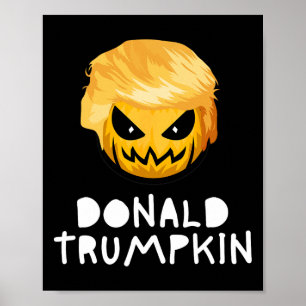 Rolig Donald Trumpkin Halloween Trump Kostym Poster