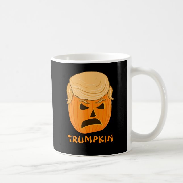 Rolig Donald Trumpkin pumpajack o lantern Kaffemugg (Höger)