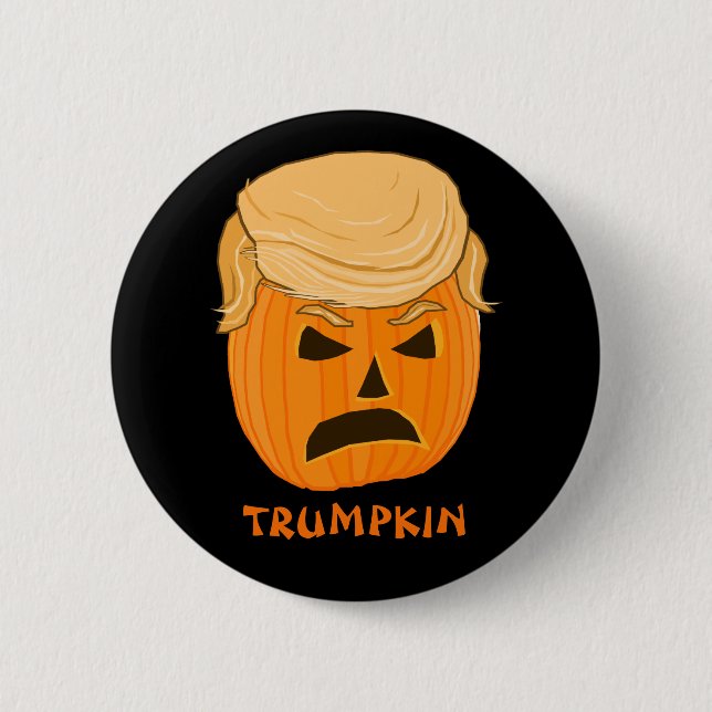 Rolig Donald Trumpkin pumpajack o lantern Knapp (Framsida)