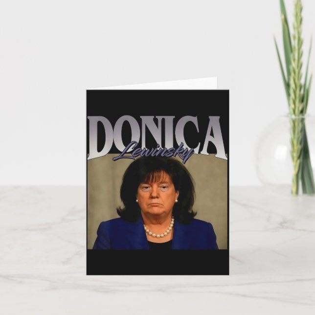 Rolig Donica Lewinsky Meme Tröja Stor Vacker Bil Kort (Framsida)