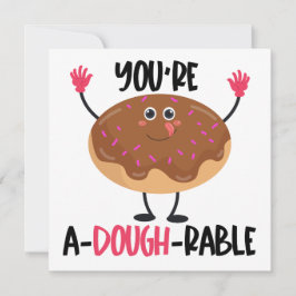 Rolig Donut Puns Anteckningskort