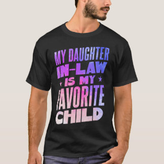 Rolig dotter i lag bröllopsfest familjemot t shirt