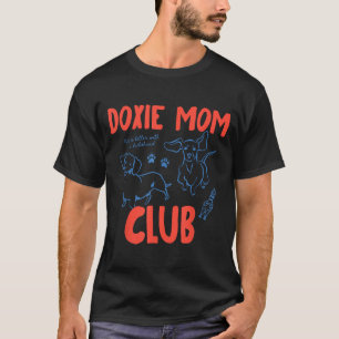 Rolig Doxie Mamma Klubb Weenie Hund Dachshund Vint T Shirt