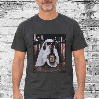 Rolig Doxie-spöke med solglasögon för hundpappa T Shirt