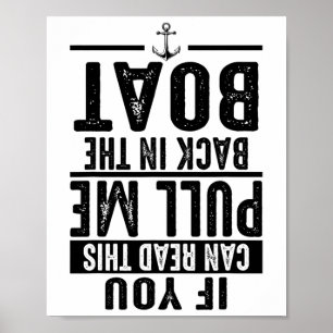 Rolig Dra Mig Tillbaka I Båten Cool Sjö Båttur O Poster