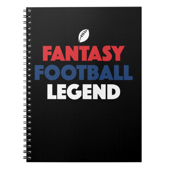 Rolig Draft Fantasy Fotboll Legend Kläder Anteckningsbok (Framsidan)