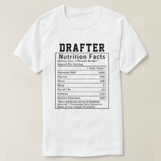 Rolig Draftare Näringsfakta Ingenjörspersonal T Shirt