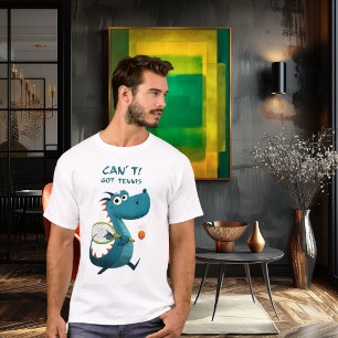 Rolig Drake Tennis Kan inte. Fick Tennis. Spor T Shirt