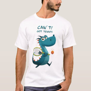 Rolig Drake Tennis Kan inte. Fick Tennis. Spor T Shirt