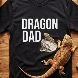 Rolig Drakpappa Skäggig Ödla T Shirt
