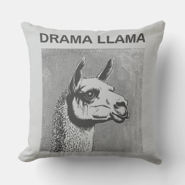 Rolig Drama Lama Kuddinkastare Kudde (Framsida)
