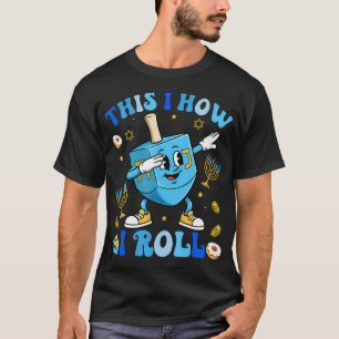 Rolig Dreidel Dabbing Hanukkah Tröja Menorah Chanu