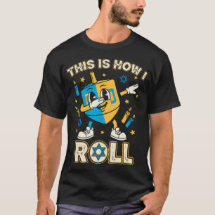 Rolig Dreidel Dabbing Hanukkah Tröja Menorah Chanu
