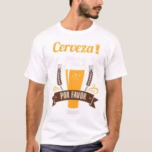 Rolig dricka T-tröja för Cerveza Por favöröl T-shirt