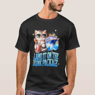 Rolig Drickande Katt Dam Kryssning Skyll På Dri T Shirt