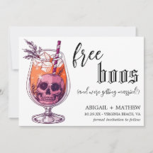 Rolig Drink Gratis Buss Foto Halloween Bröllop