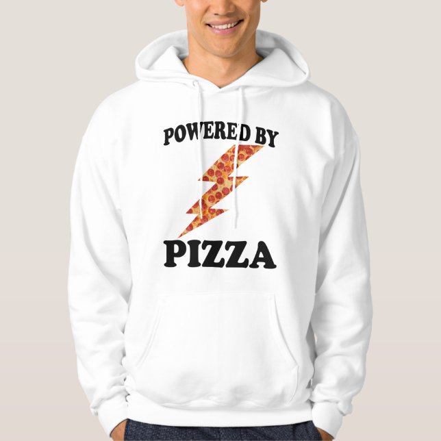 Rolig Driven Av Pizza Cool Pizza     Hoodie (Framsida)