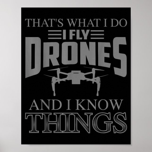 Rolig drönar konst för män kvinnor pojkar drönar r poster (Framsidan)