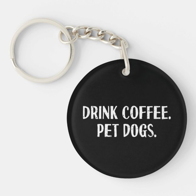Rolig Dryck Kaffe Husdjur Hundar Söt Kaffe Älskare (Framsidan)