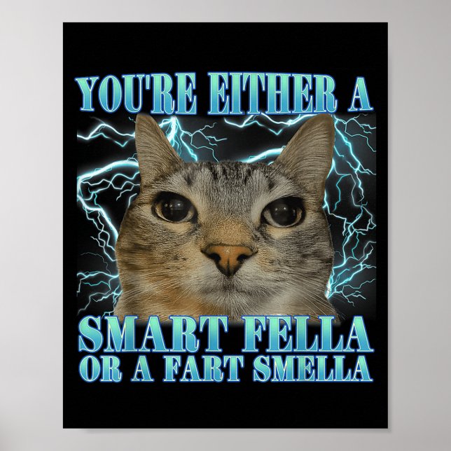 Rolig Du är Antingen en Smart Kille Eller en Fjärt Poster (Framsidan)