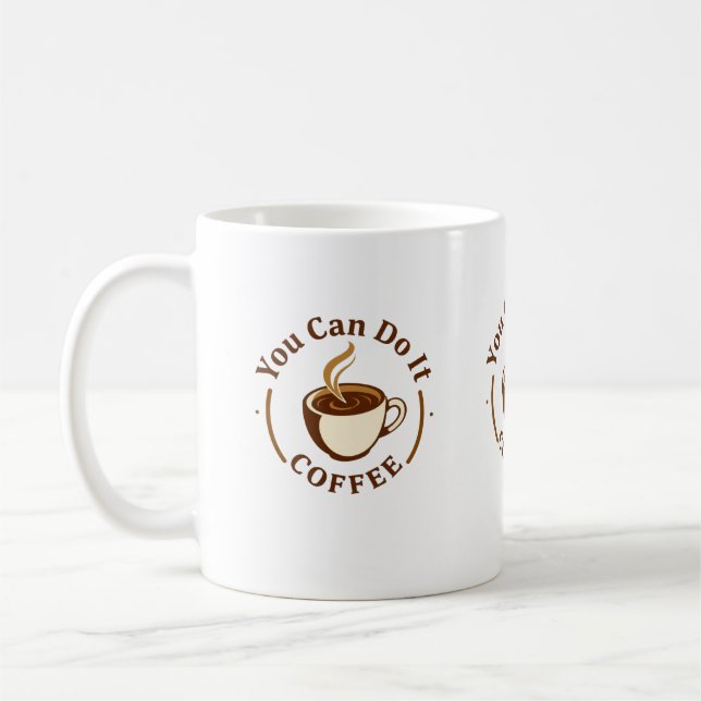 Rolig Du kan göra det Kaffe Mugg (Vänster)