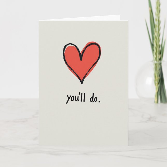 Rolig du klarar dig Valentine-kort Kort (Framsida)