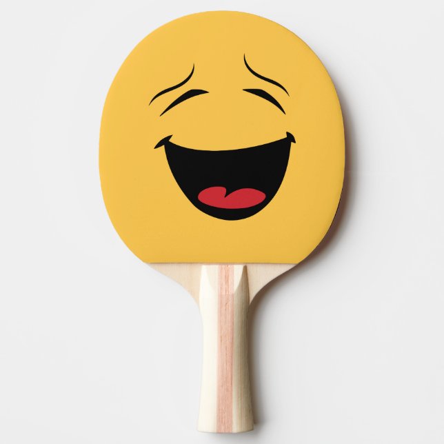Rolig dubbel sidlycklig ledsen PingPong Pingisracket (Framsidan)