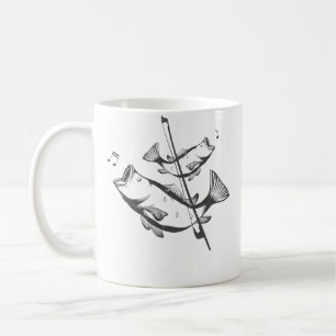 Rolig Dubbelbas Puns Konst Jazzmusik Kontrabas Kaffemugg