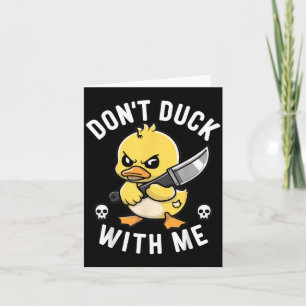 Rolig Ducka Inte Med Sarksatisk Gummianka Skämt Kort