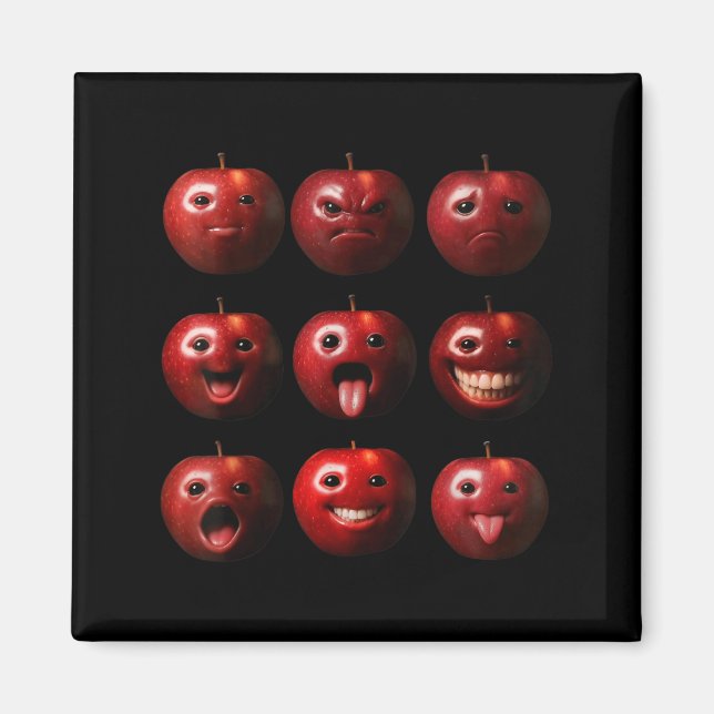 Rolig dum AI-äpple Gen Z-meme hjärnråtta humor fru Magnet (Framsidan)