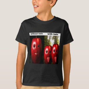 Rolig dum AI Gen Z-meme hjärnråtta humor tvillinga T Shirt