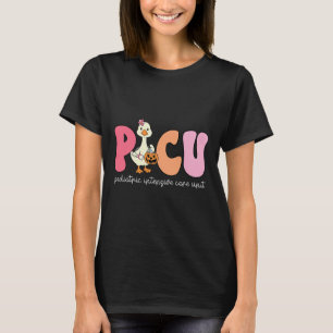 Rolig Dum Anka Halloween Picu Sjuksköterska Höst T Shirt