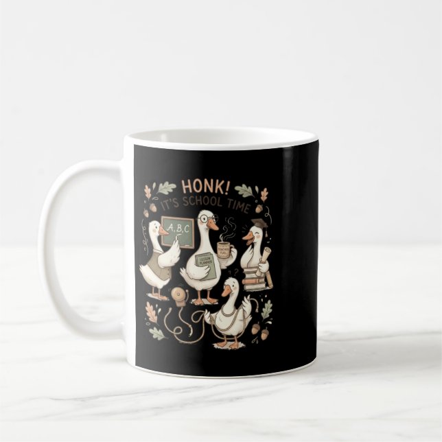 Rolig dum gås lärare klubb lärare kaffemugg (Vänster)