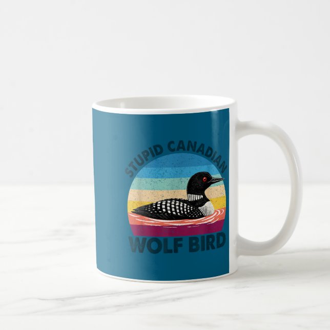 Rolig Dum Kanadensisk Varg Fågel Sarksatisk Kaffemugg (Höger)
