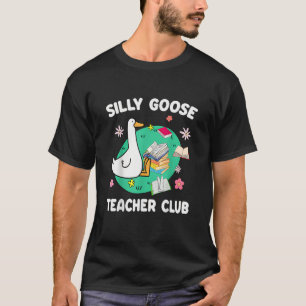 Rolig Dumma Gås Lärare Klubb Djurälskare Groovy T Shirt