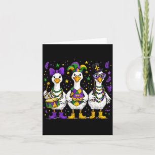 Rolig Dumma Gås Mardi Gras Låt De Goda Tiderna Rul Kort