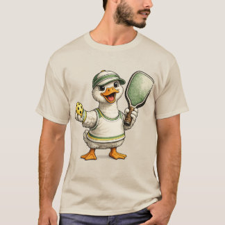 Rolig Dumma Gås Pickleball : Gås med paddel T Shirt