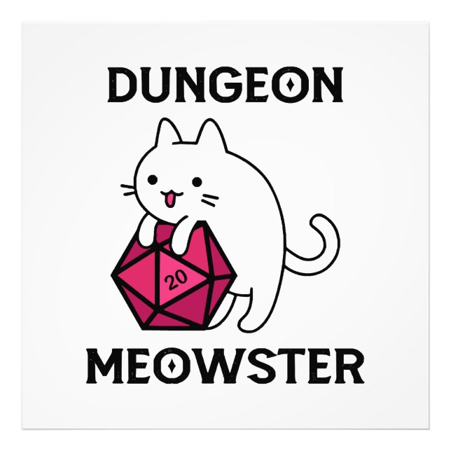 Rolig Dungeon Meowster Katt Fototryck (Framsidan)