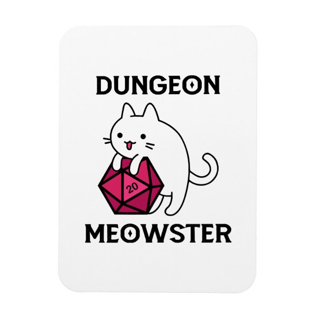 Rolig Dungeon Meowster Katt Magnet (Vertikal)