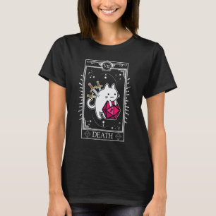 Rolig Dungeon Tarotkort Katt Tärning D20 1 T Shirt