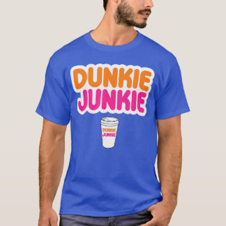 Rolig Dunkie Junkie Kaffe Kärlek Rolig Kaffe Citat T Shirt