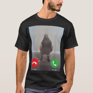 Rolig Duva Ringande Meme Dum Brainrot Absurd T Shirt