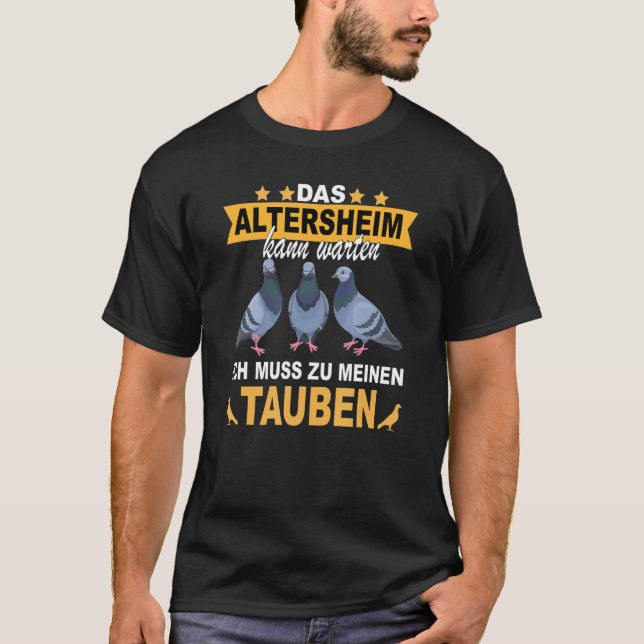 Rolig Duveavla Pensionär T Shirt (Framsida)