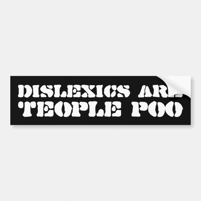 Rolig Dyslexia rikliga Stciker Bildekal (Framsidan)
