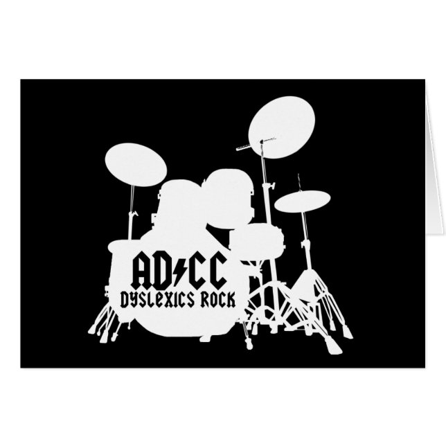 Rolig Dyslexic Hälsningskort (Framsidan Horizontal)