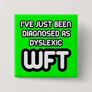 Rolig dyslexic knapp