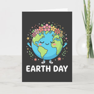 Rolig Earth Day Gå Planet Det är din Earth Day eko Kort