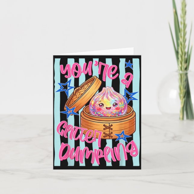 Rolig Ed En Dumpling Söt Dumpling Pojkar Flickor Kort (Framsida)