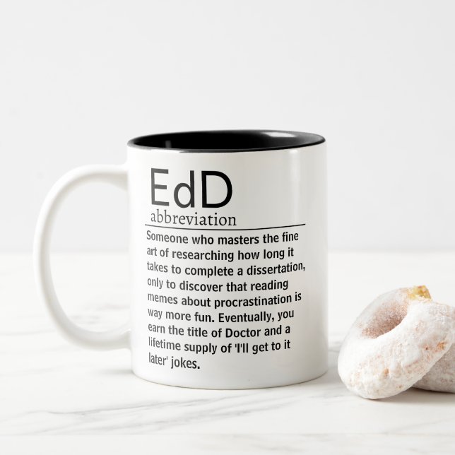 Rolig EdD-definition Två-Tonad Mugg (Med munk)